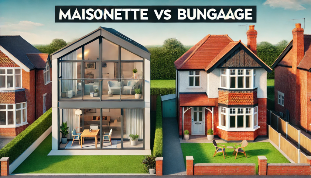 Maisonette vs bungalow